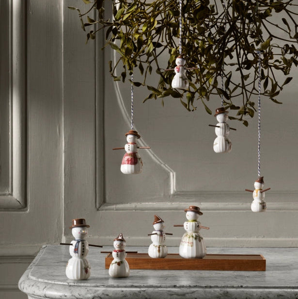 Porcelain Christmas Snowman Ornament