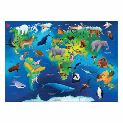 Endangered Species Map 80 Piece Puzzle
