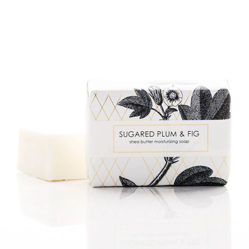 Holiday Shea Butter Soap - Sugared Plum & Fig in Goldleaf Design