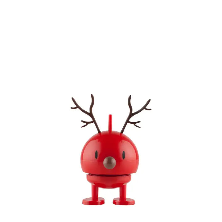 Hoptimist Holiday Reindeer Bumble Small in Red