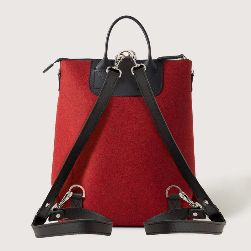 Bedford Merino Wool Backpack in Cherry Black