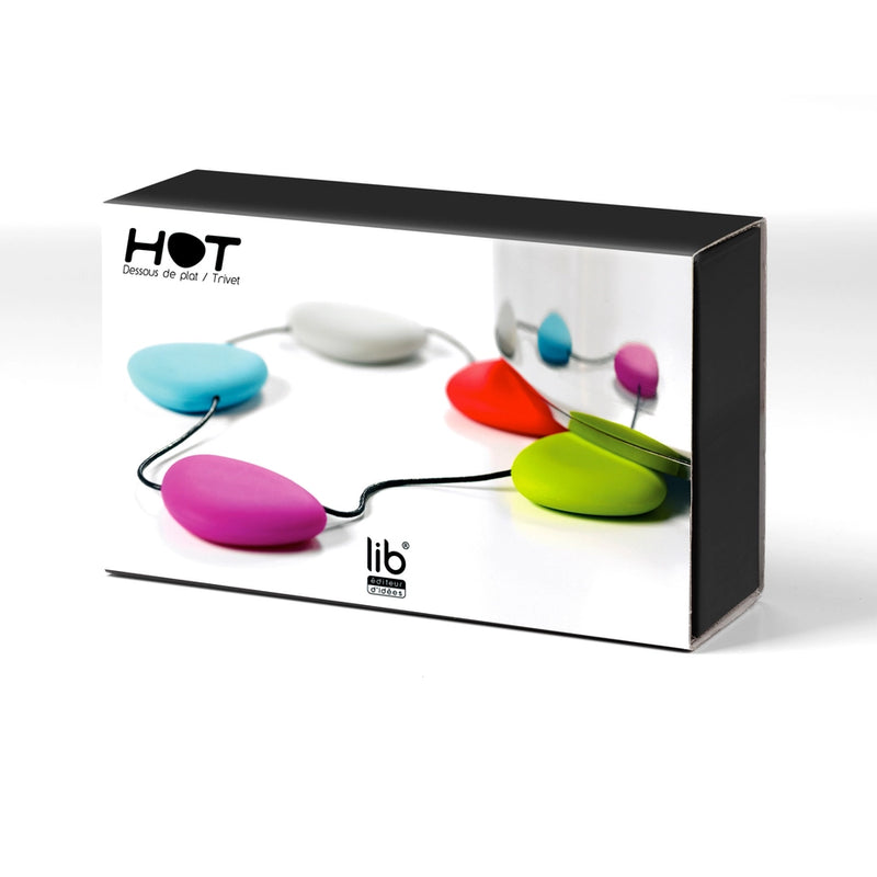 Hot Trivet of Colorful Silicone Stones