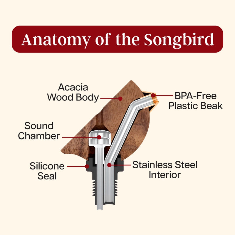 Songbird Specialties® "Singing" Wine Bottle Pourer, Red