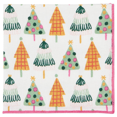 Cocktail Christmas Napkins, Set of 4