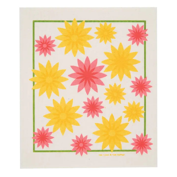 Swedish Dish Cloth, Flower Blossoms