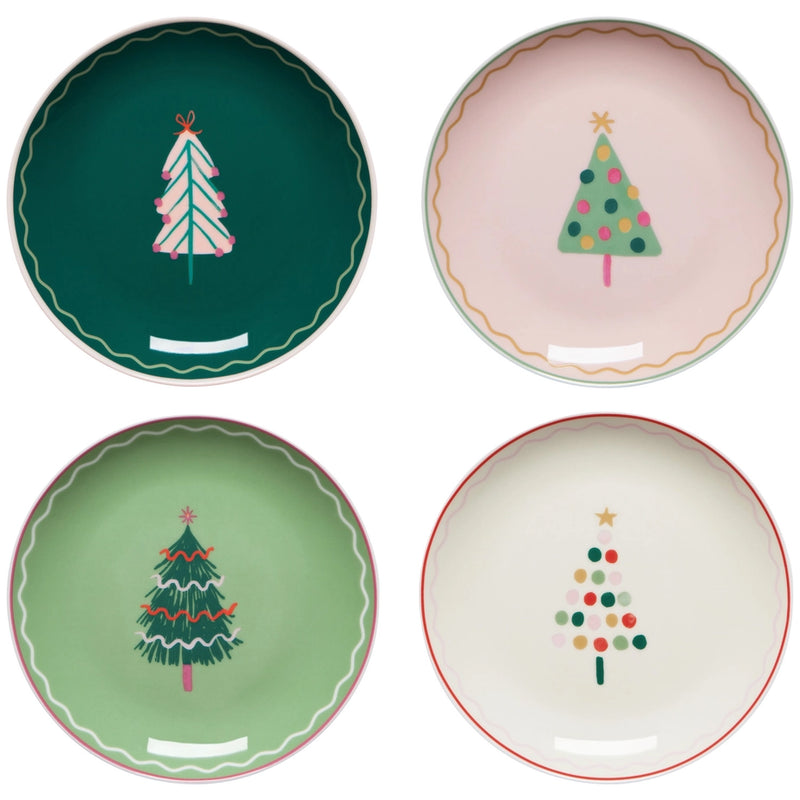 Appetizer Tree Plates, Set of 4