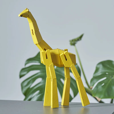 Morphits ® Giraffe Wooden Yellow Toy: Tall Ta