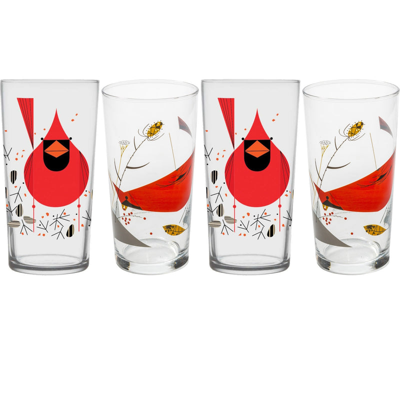 Charley Harper, Cardinal Bird Glasses