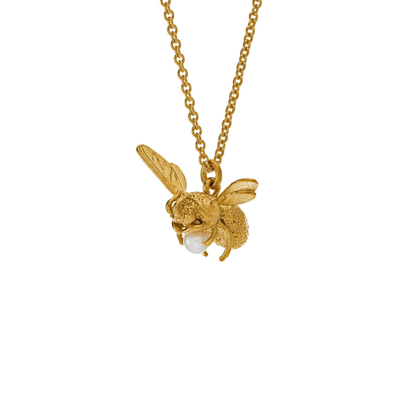 Flying Bee with Pearl Necklace by Alex Monroe Jewellery