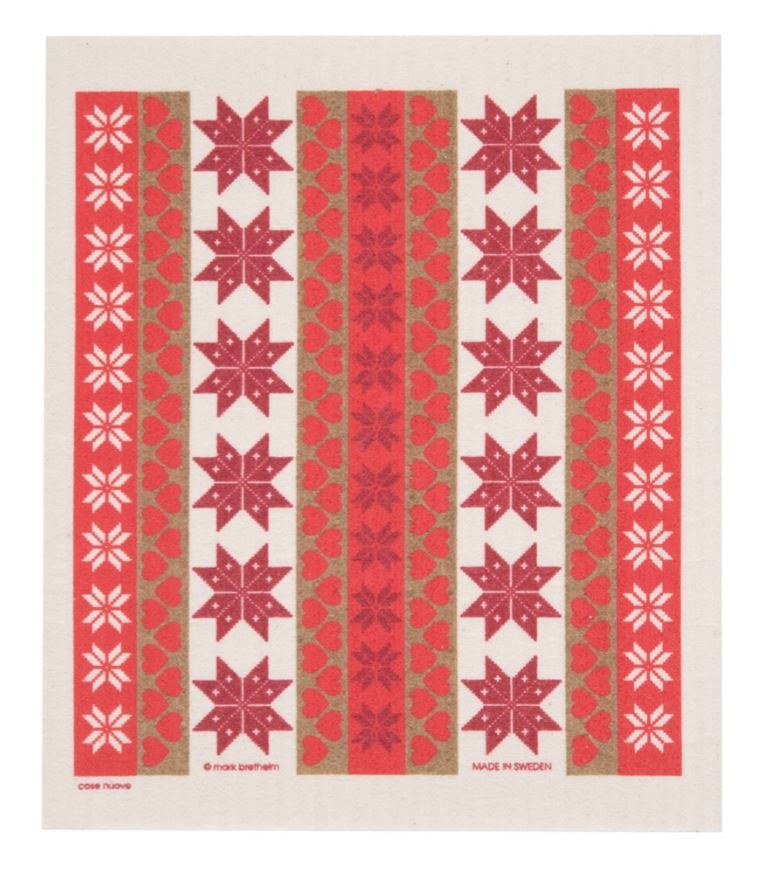 Swedish Dish Cloth - Holiday Border