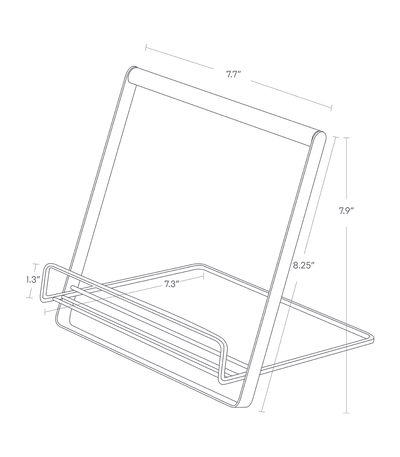 White Tosca Cookbook Stand