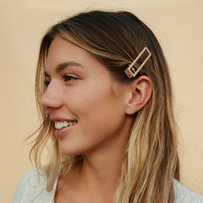 Nat + Noor, Lu Lu Hair Clips in Mauve and Pink
