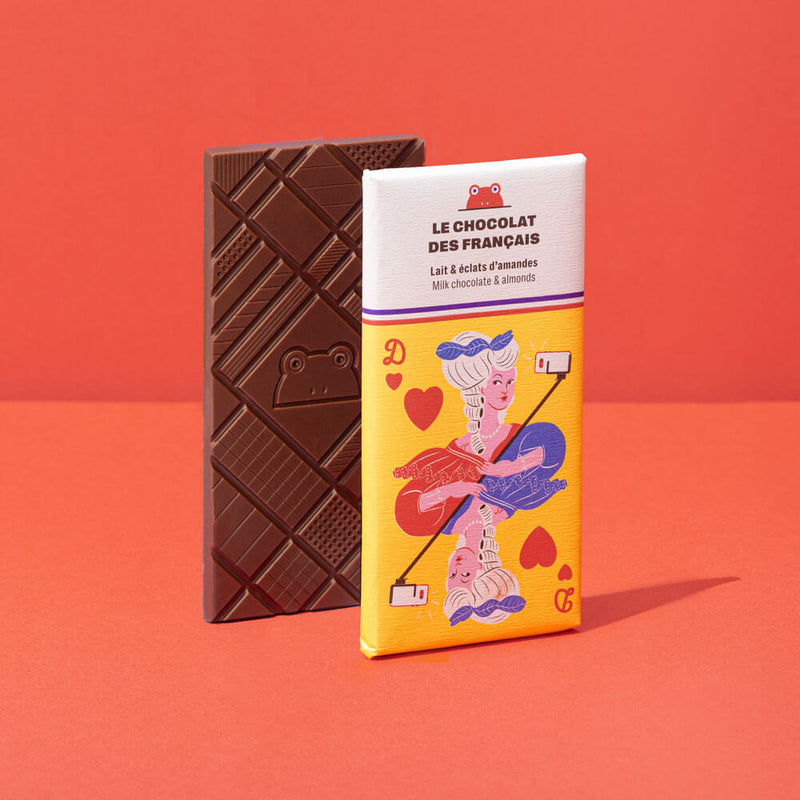 Marie Antoinette Milk Chocolate with Almonds Bar