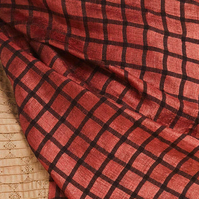 Maroon Red Silk Stole
