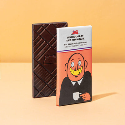 Mr. Croissant Extra Dark Chocolate Bar with Cocoa Nibs