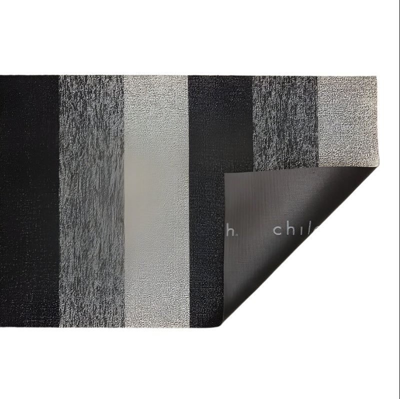 Floor Mat - Marbled Stripe Shag in Salt & Pepper