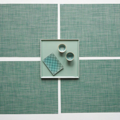 Mini Basketweave Rectangle Placemat, Ivy