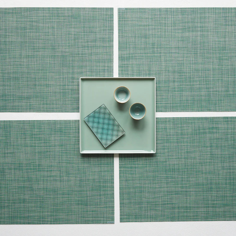 Mini Basketweave Rectangle Placemat, Ivy