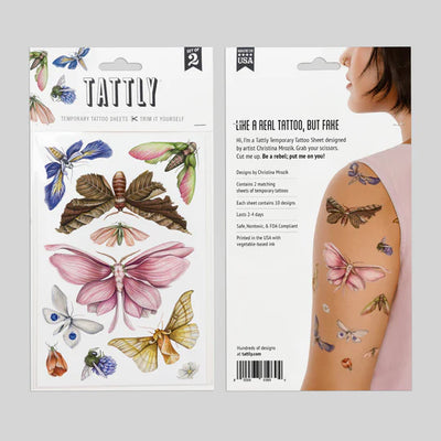 Floraflies Sheet Tattoo set of 2