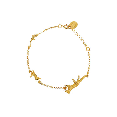 Fox, Rabbit & Mouse Chase Bracelet by Alex Monroe Jewellery