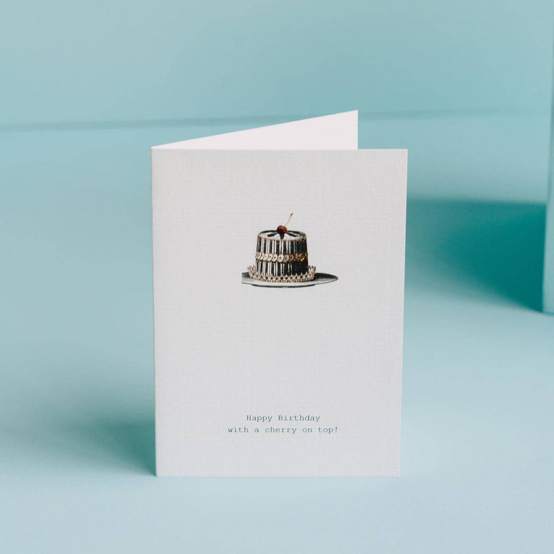 Happy Birthday (Cherry Cake) Greeting Card