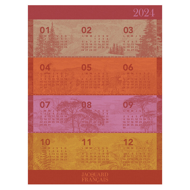 Le Jacquard Français, 2024 Calendar Tea Towel