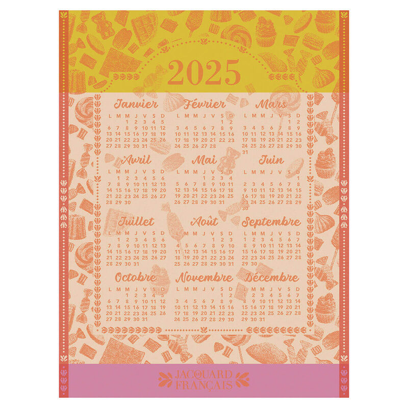 Le Jacquard Français, 2025 Calendar Tea Towel