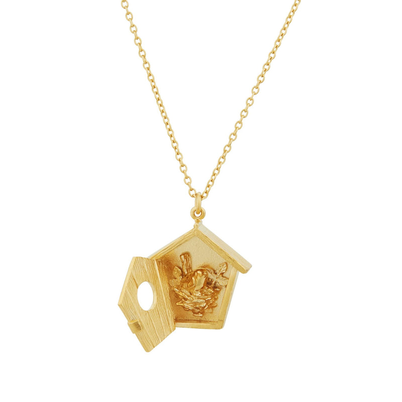 Nesting Birdhouse Necklace by Alex Monroe Jewellery