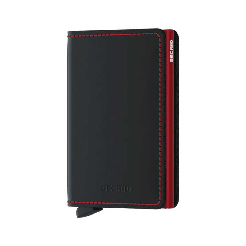 Slimwallet Matte Black & Red, by Secrids
