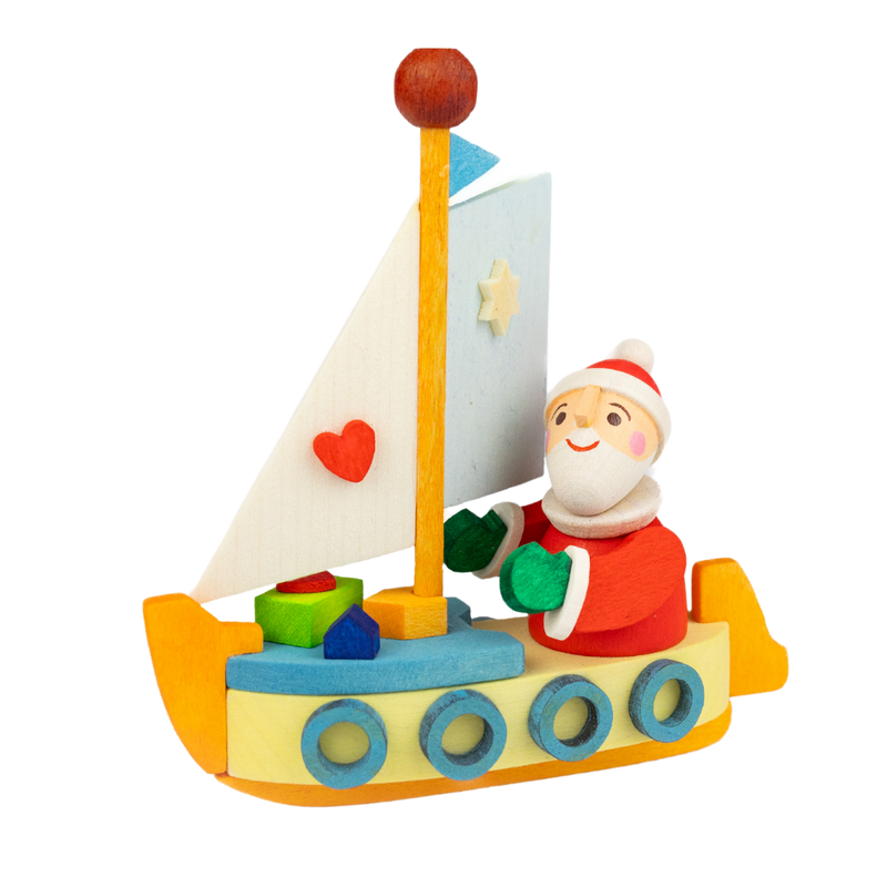 Graupner, "Santa in a Boat!" Ornament
