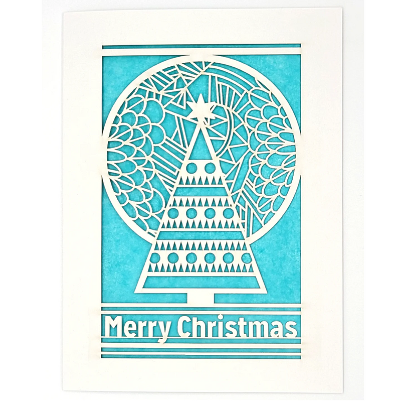 Christmas Tree with Moon Greeting Card