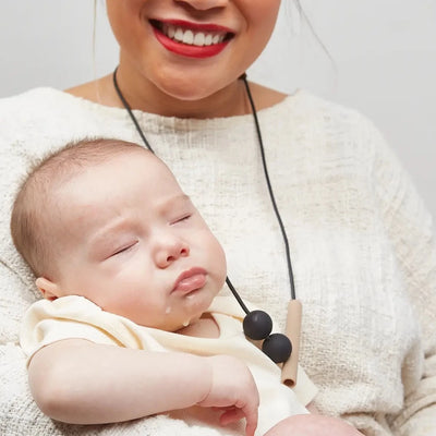 Charcoal Tilt Teething Necklace