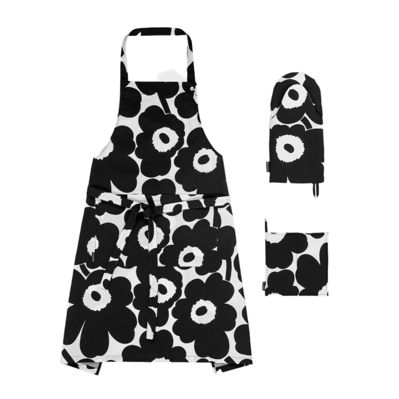 Marimekko, Pieni Unikko Kitchen Set in Black