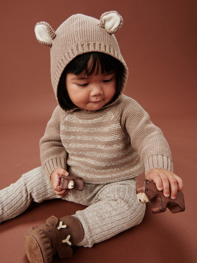 Marled Sweater Baby Pants, Cafe