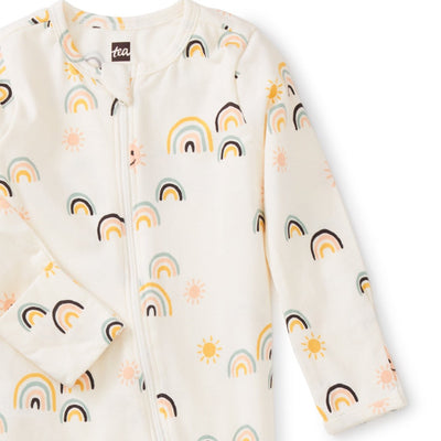 Footed Zip Front Baby Romper, All Sunshine & Rainbows