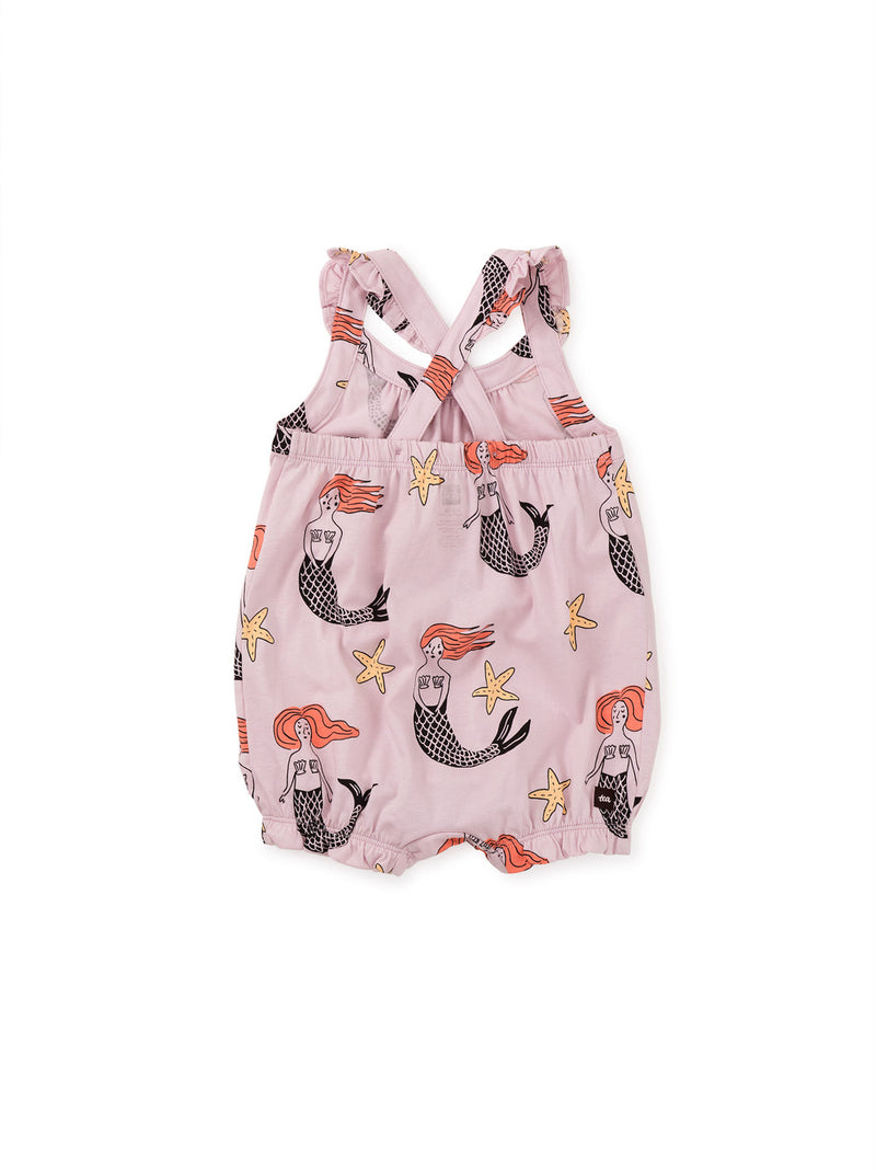 Cross-Back Baby Romper Mermaid