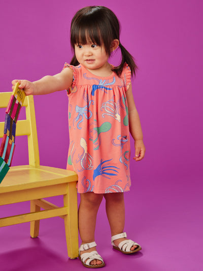 Printed Mighty Mini Baby Dress, Octopus Oasis