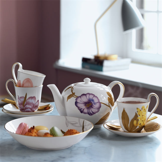 Royal Copenhagen Flora: Cornflower Cup + Saucer