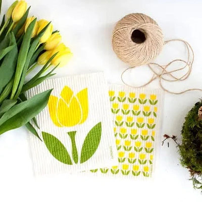 Swedish Dishcloth, Small Tulips