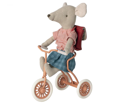 Maileg, Tricycle Mouse, Big Sister with Red Bag