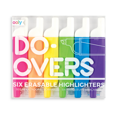 Do-Over Erasable Hightlighters, Set of 6