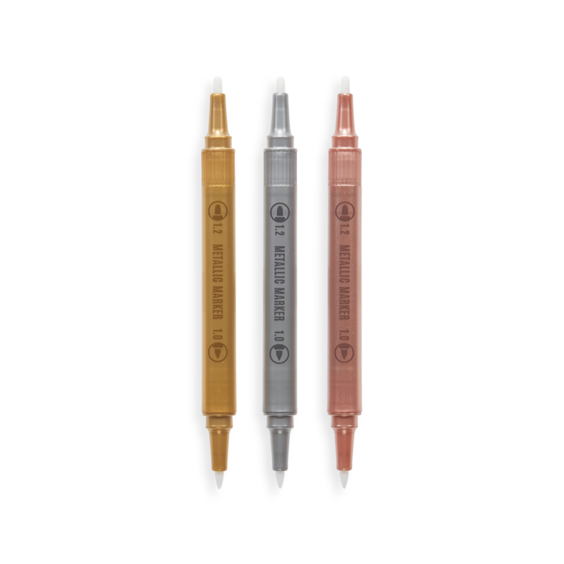 Modern Trio Dual Tip Metallic Markers