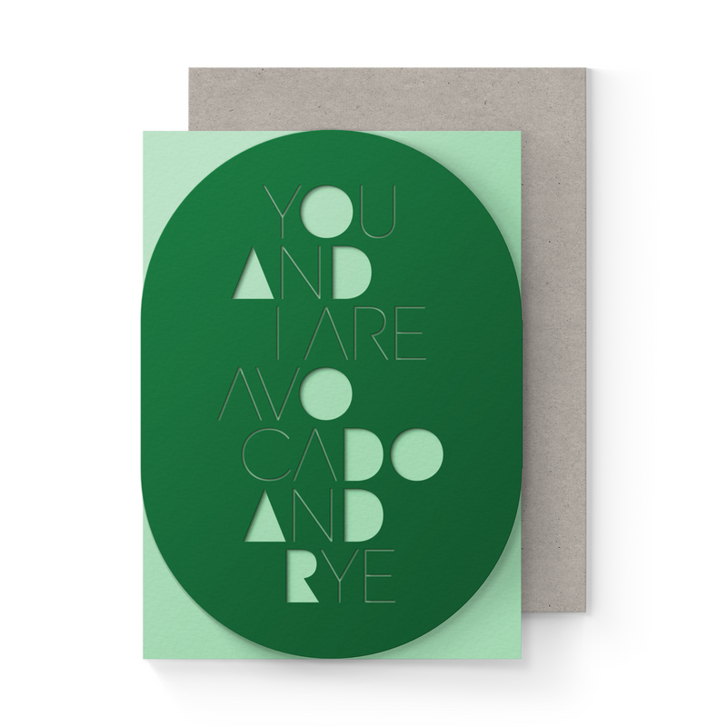 Avocado and Rye Greeting Card