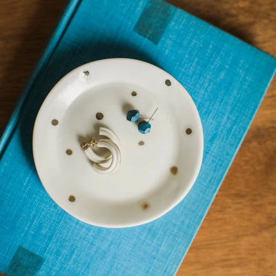 Jenna Vanden Brink, Bright Blue Faceted Porcelain Stud Earrings