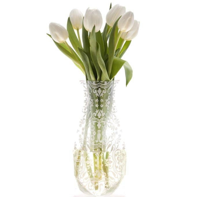 Expandable Flower Vase, Chichi White