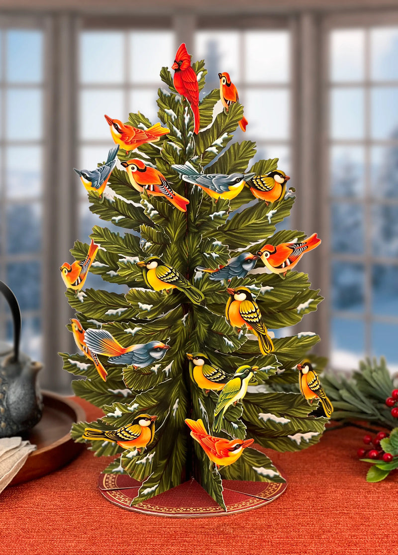 Fresh Cut Paper, Winter Tree with Birds