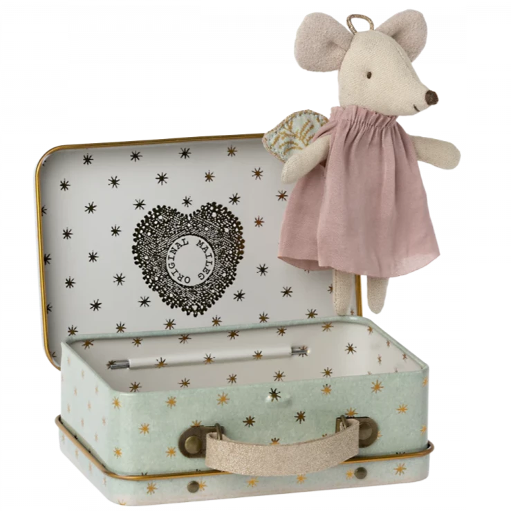 Maileg, Angel Mouse in Suitcase
