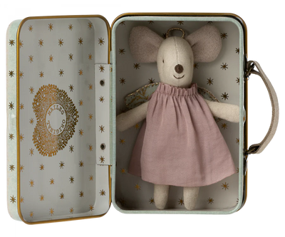 Maileg, Angel Mouse in Suitcase