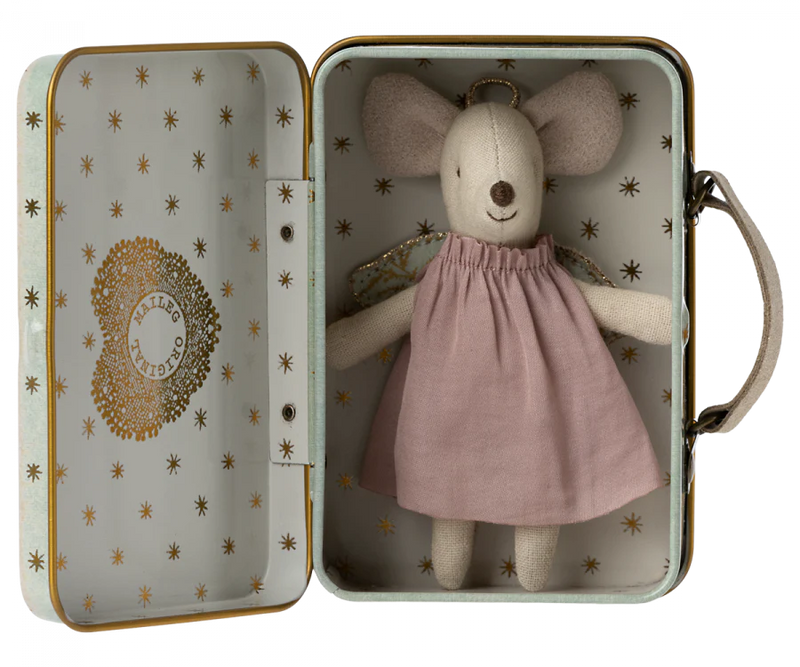 Maileg, Angel Mouse in Suitcase