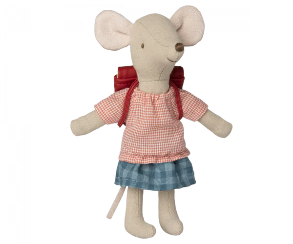 Maileg, Tricycle Mouse, Big Sister with Red Bag